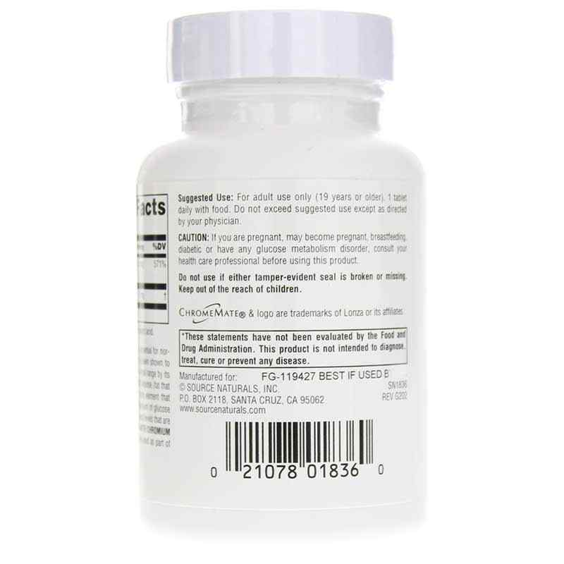 Vanadium with Chromium, 180 Tablets, by Source Naturals, image #3