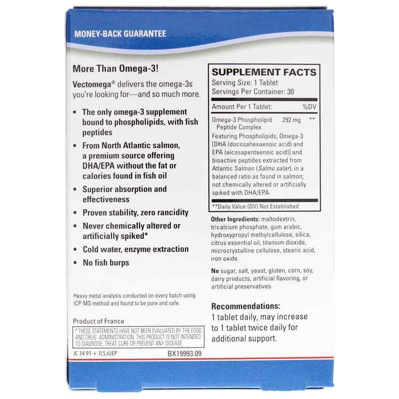 Vectomega Omega-3 Fatty Acid Complex Tablets, 30 Tablets, by Terry Naturally, image #2