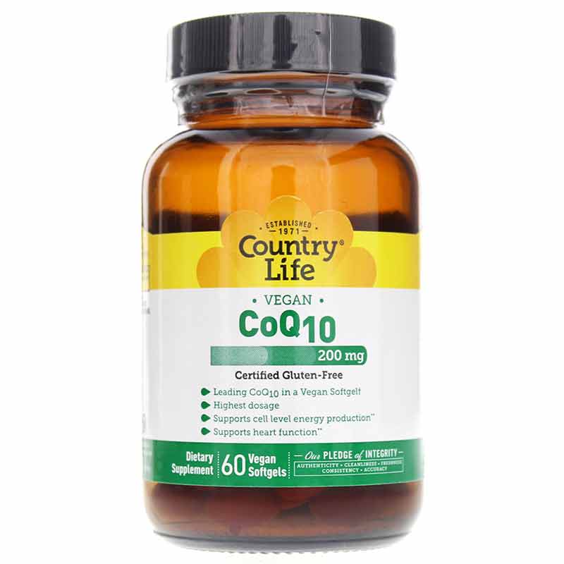 Vegan CoQ10 200 Mg, by Country Life