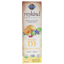 Vegan D3 1,000 IU Organic Spray Vanilla, by Garden of Life mykind Organics
