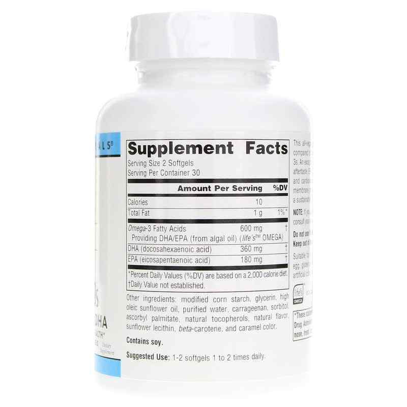 Vegan Omega-3s EPA-DHA, 60 Vegan Softgels, by Source Naturals, image #2