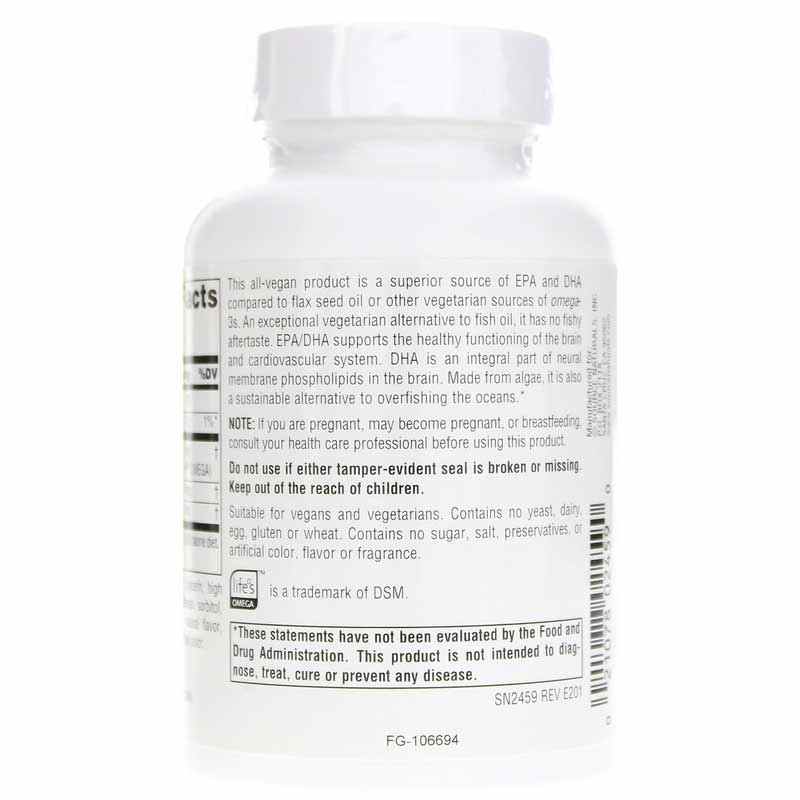 Vegan Omega-3s EPA-DHA, 60 Vegan Softgels, by Source Naturals, image #3