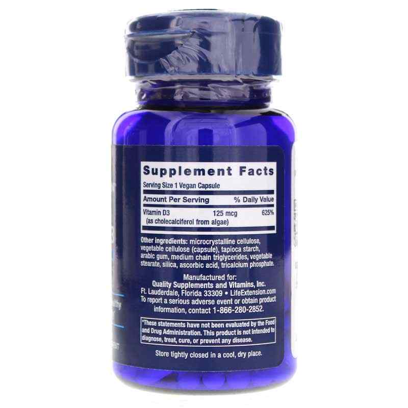 Vegan Vitamin D3 125 Mcg, by Life Extension, image #2