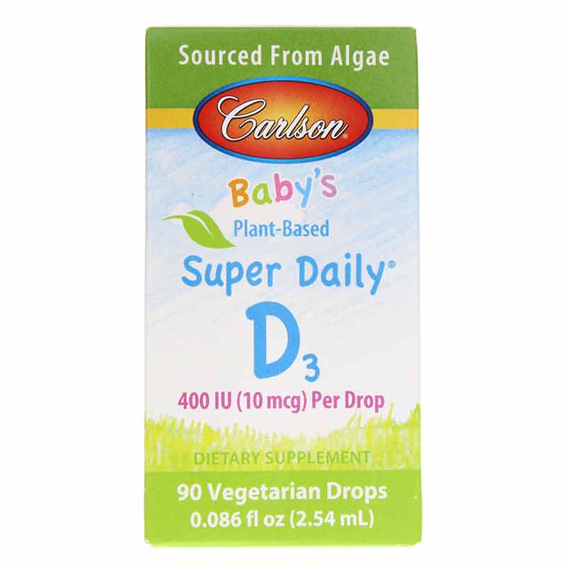 Vegetarian Super Daily D3 for Babies 400 IU, by Carlson Labs