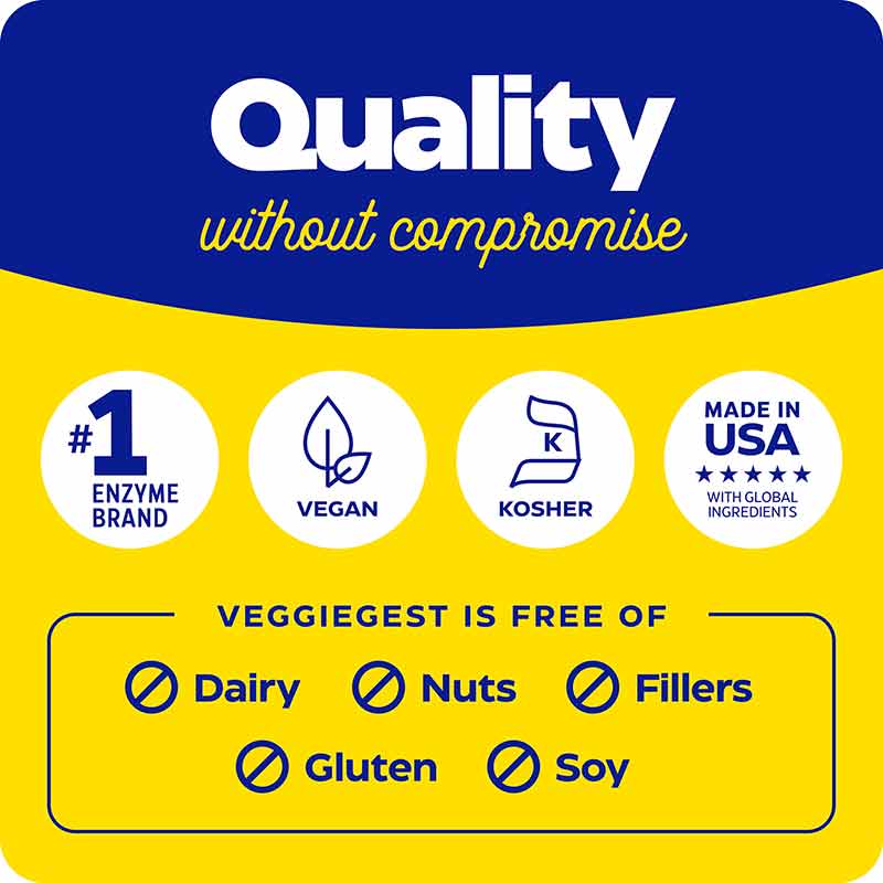 VeggieGest, 90 Capsules, by Enzymedica, image #8