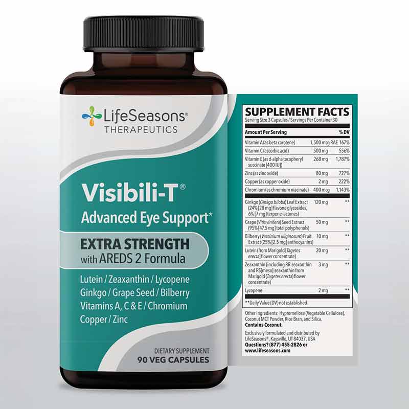 Visibili-T Extra Strength, 90 Veg Capsules, by LifeSeasons