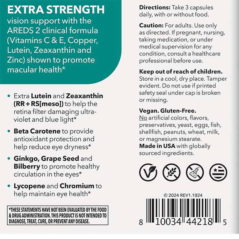 Visibili-T Extra Strength, 90 Veg Capsules, by LifeSeasons, image #2