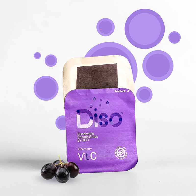Vit C, Elderberry, 30 Strips, by Diso, image #3