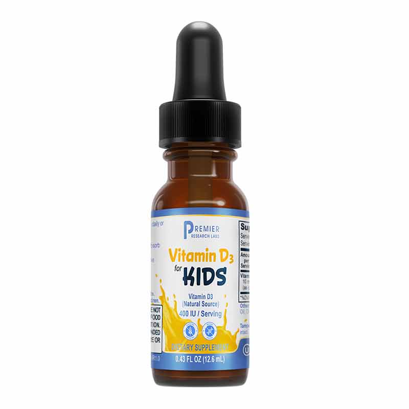 Vitamin D3 For Kids, 0.43 Fl Oz, by Premier Research Labs