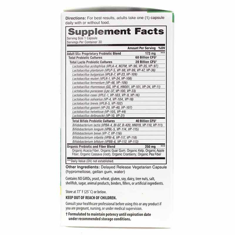 Vital Flora Adult 55+ Daily Probiotic + Prebiotics Shelf Stable, 30 Veg Capsules, by Vital Planet, image #2
