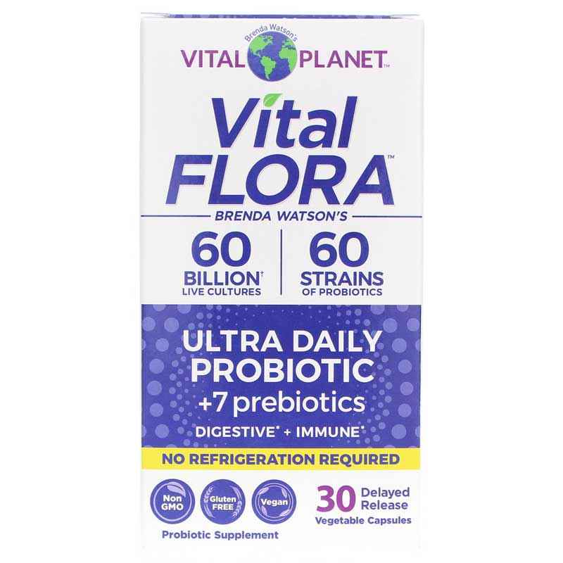 Vital Flora Ultra Daily Probiotic + Prebiotics Shelf Stable, by Vital Planet
