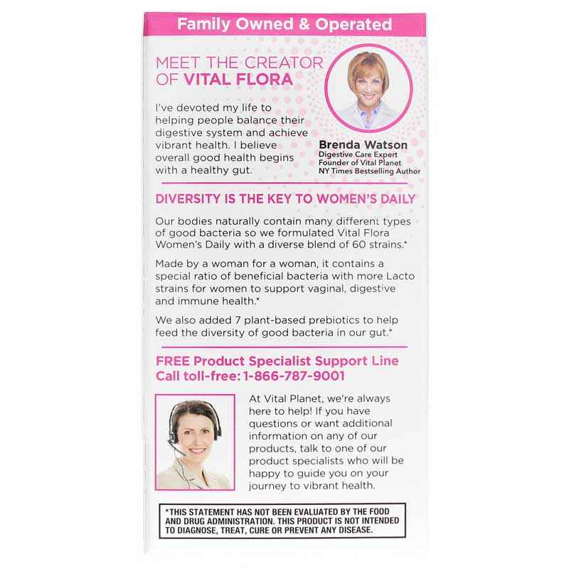 Vital Flora Women's Daily Probiotic + Prebiotics Shelf Stable, 30 Veg Capsules, by Vital Planet, image #3