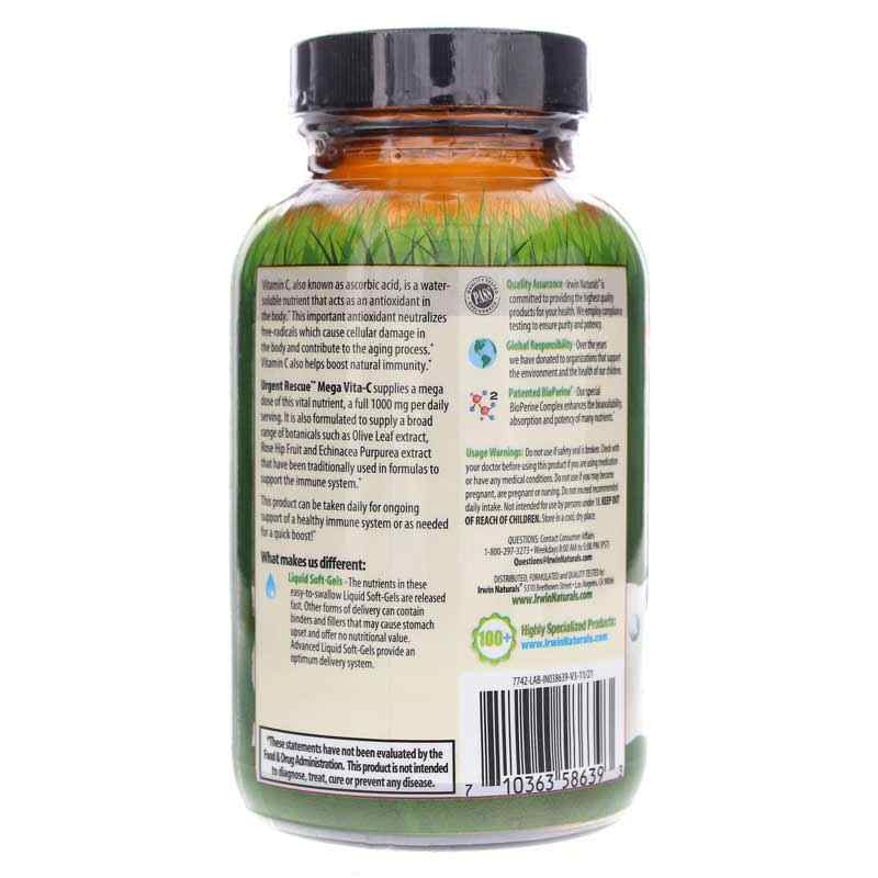 Vita-C Plus Urgent Rescue, by Irwin Naturals, image #3