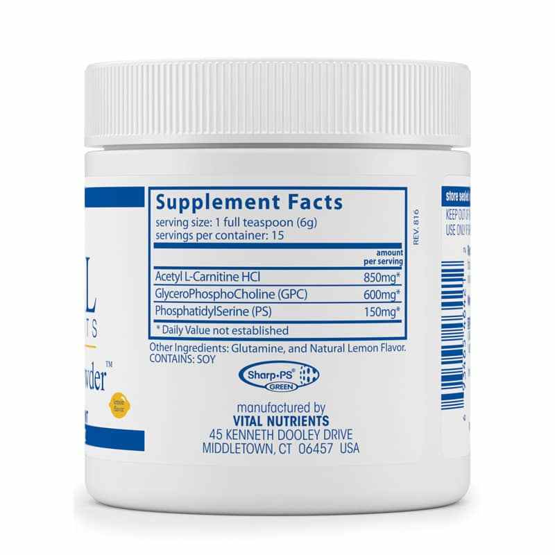 Vital Brain Powder, 3.15 Oz, by Vital Nutrients, image #2