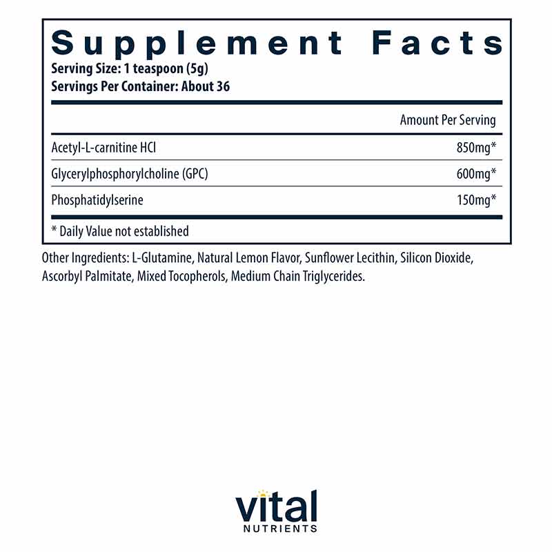 Vital Brain Powder, 6.3 Oz, by Vital Nutrients, image #4