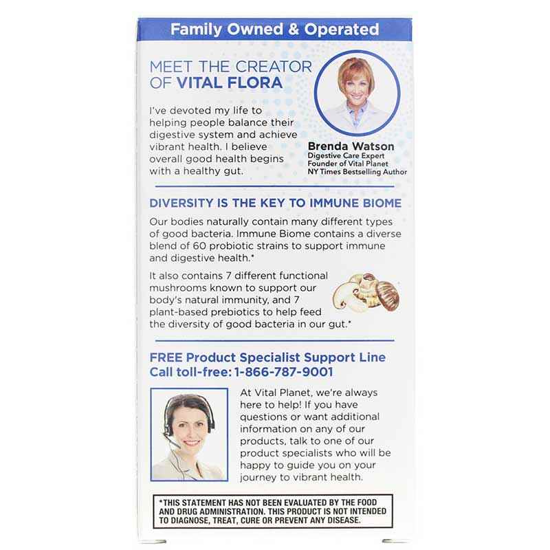 Vital Flora Immune Biome Probiotic + Prebiotics, 30 Veg Capsules, by Vital Planet, image #3