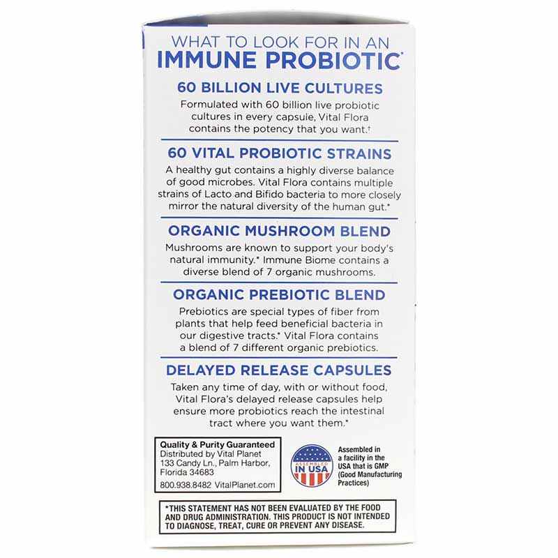 Vital Flora Immune Biome Probiotic + Prebiotics, 30 Veg Capsules, by Vital Planet, image #4