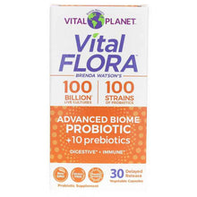 Vital Flora Pro Advanced Biome Probiotic + Prebiotics, 30 Veg Capsules, by Vital Planet