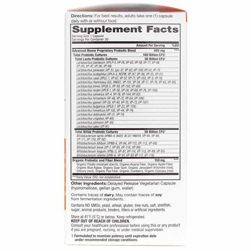 Vital Flora Pro Advanced Biome Probiotic + Prebiotics, 30 Veg Capsules, by Vital Planet, image #2