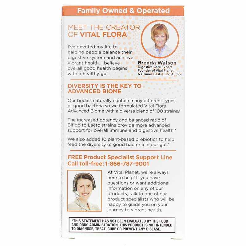 Vital Flora Pro Advanced Biome Probiotic + Prebiotics, 30 Veg Capsules, by Vital Planet, image #3