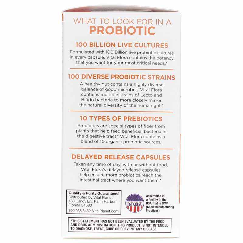 Vital Flora Pro Advanced Biome Probiotic + Prebiotics, 30 Veg Capsules, by Vital Planet, image #4