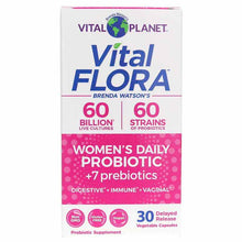 Vital Flora Women's Daily Probiotic + Prebiotics, 30 Veg Capsules, by Vital Planet