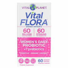 Vital Flora Women's Daily Probiotic + Prebiotics, 60 Veg Capsules, by Vital Planet
