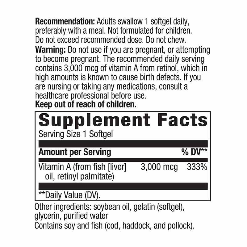 Vitamin A 3000 Mcg, by Natures Way, image #2
