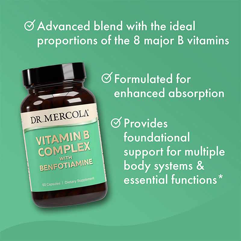 Vitamin B Complex, 60 Capsules, by Dr. Mercola, image #4