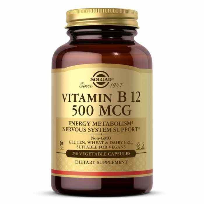 Vitamin B12 500 Mcg Capsules, by Solgar