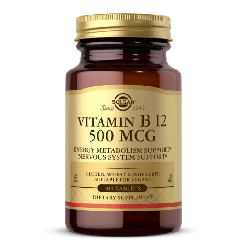 Vitamin B12 500 Mcg Tablets, by Solgar