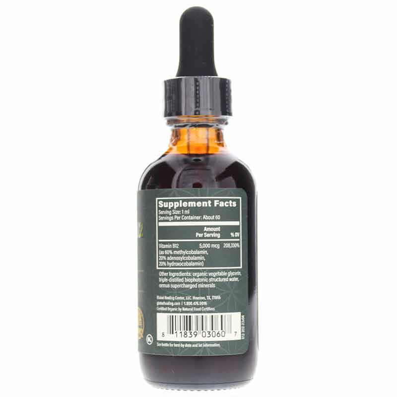 Vitamin B12 5000 Mcg, 2 Oz, by Global Healing, image #2