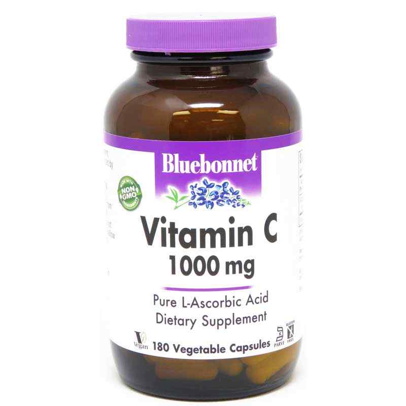 Vitamin C 1000 Mg, 180 Veg Capsules, by Bluebonnet