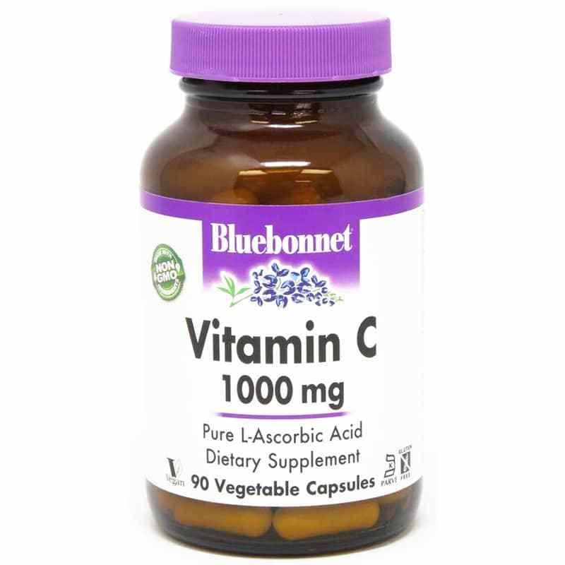 Vitamin C 1000 Mg, 90 Veg Capsules, by Bluebonnet