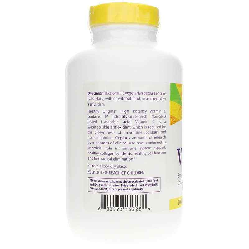 Vitamin C 1000 Mg, 360 Veg Capsules, by Healthy Origins, image #3