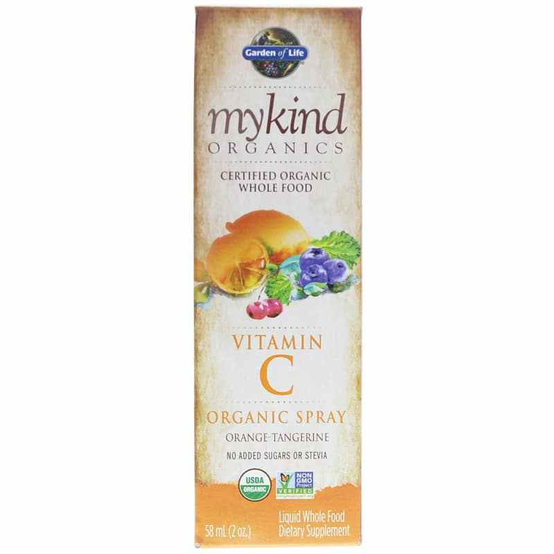 Vitamin C 60 Mg Organic Spray, Orange Tangerine, by Garden of Life mykind Organics