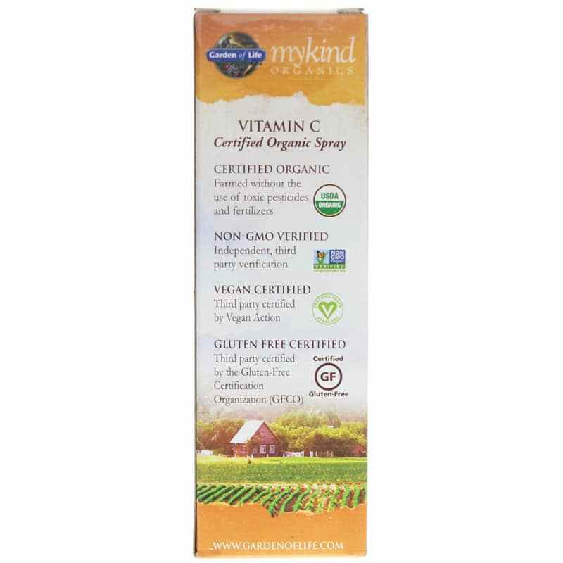Vitamin C 60 Mg Organic Spray, Orange Tangerine, by Garden of Life mykind Organics, image #3