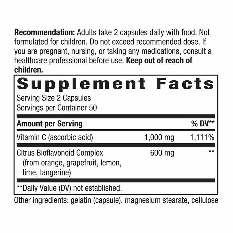 Vitamin C with Bioflavonoids, 100 Capsules, by Natures Way, image #2