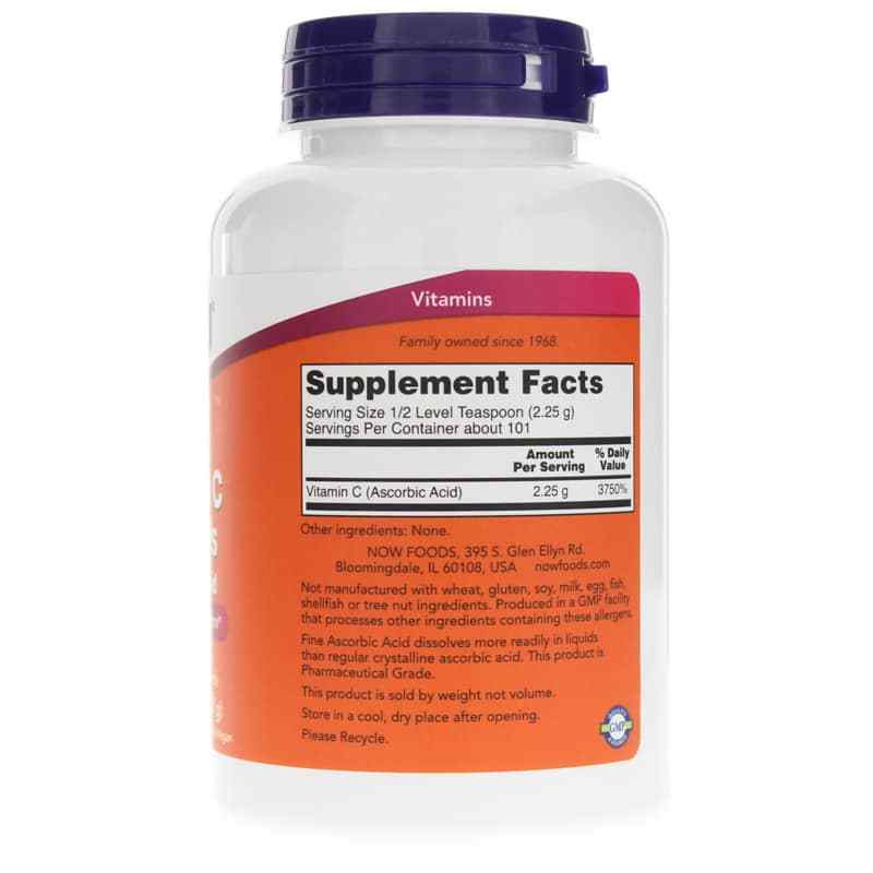 Vitamin C Crystals Ascorbic Acid Powder, 8 Oz, by NOW Foods, image #2