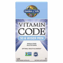 Vitamin Code 50 & Wiser Men Multivitamin, 120 Veg Capsules, by Garden of Life