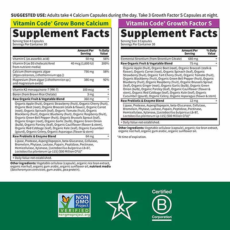 Vitamin Code Grow Bone System, by Garden of Life, image #2