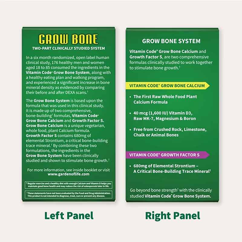 Vitamin Code Grow Bone System, by Garden of Life, image #3