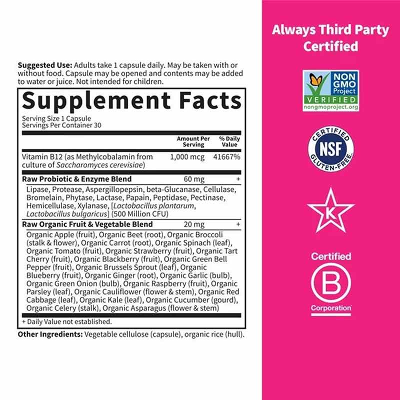 Vitamin Code Raw B-12 1,000 Mcg, by Garden of Life, image #2
