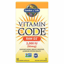 Vitamin Code Raw D3 2000 IU (50 Mcg), 60 Veg Capsules, by Garden of Life