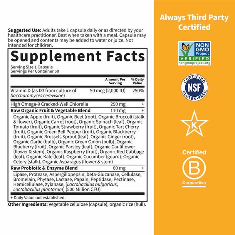 Vitamin Code Raw D3 2000 IU (50 Mcg), 60 Veg Capsules, by Garden of Life, image #2