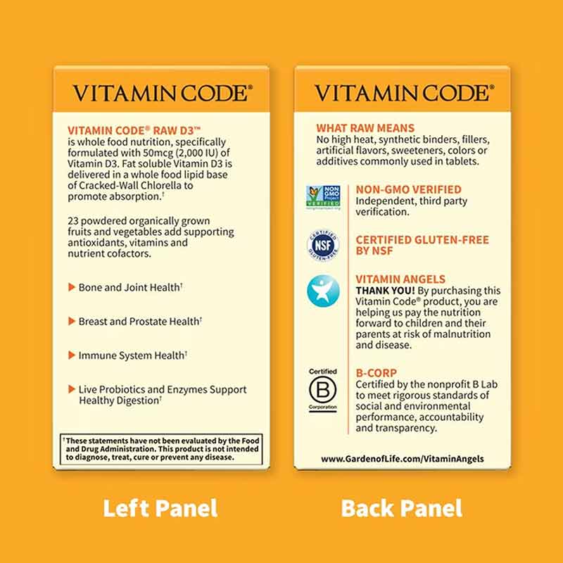 Vitamin Code Raw D3 2000 IU (50 Mcg), 60 Veg Capsules, by Garden of Life, image #3
