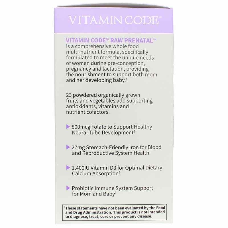 Vitamin Code Raw Prenatal Multivitamin, 180 Veg Capsules, by Garden of Life, image #4