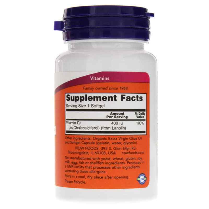 Vitamin D-3 400 IU, by NOW Foods, image #2