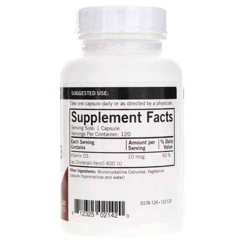 Vitamin D-3 400 IU Capsules, by Kirkman, image #2