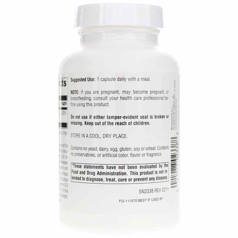 Vitamin D-3 5,000 IU, 240 Capsules, by Source Naturals, image #3
